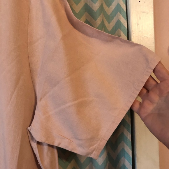 Soya Concept tiered peach linen blend pullover dress summer sundress - Picture 2 of 7